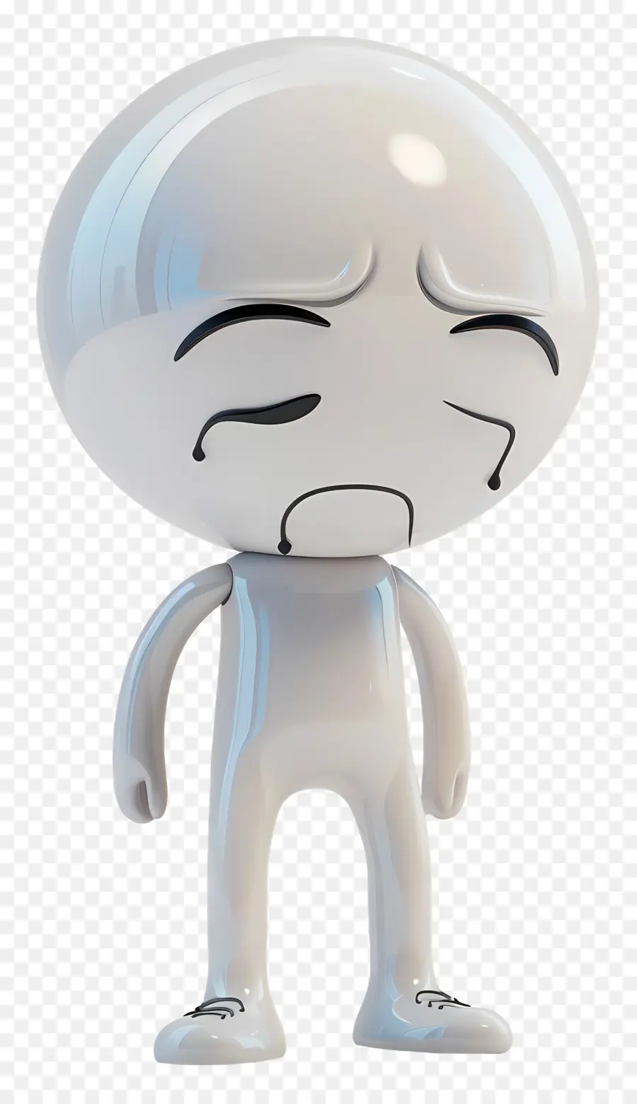 Homme 3d，Personnage De Dessin Animé Triste PNG