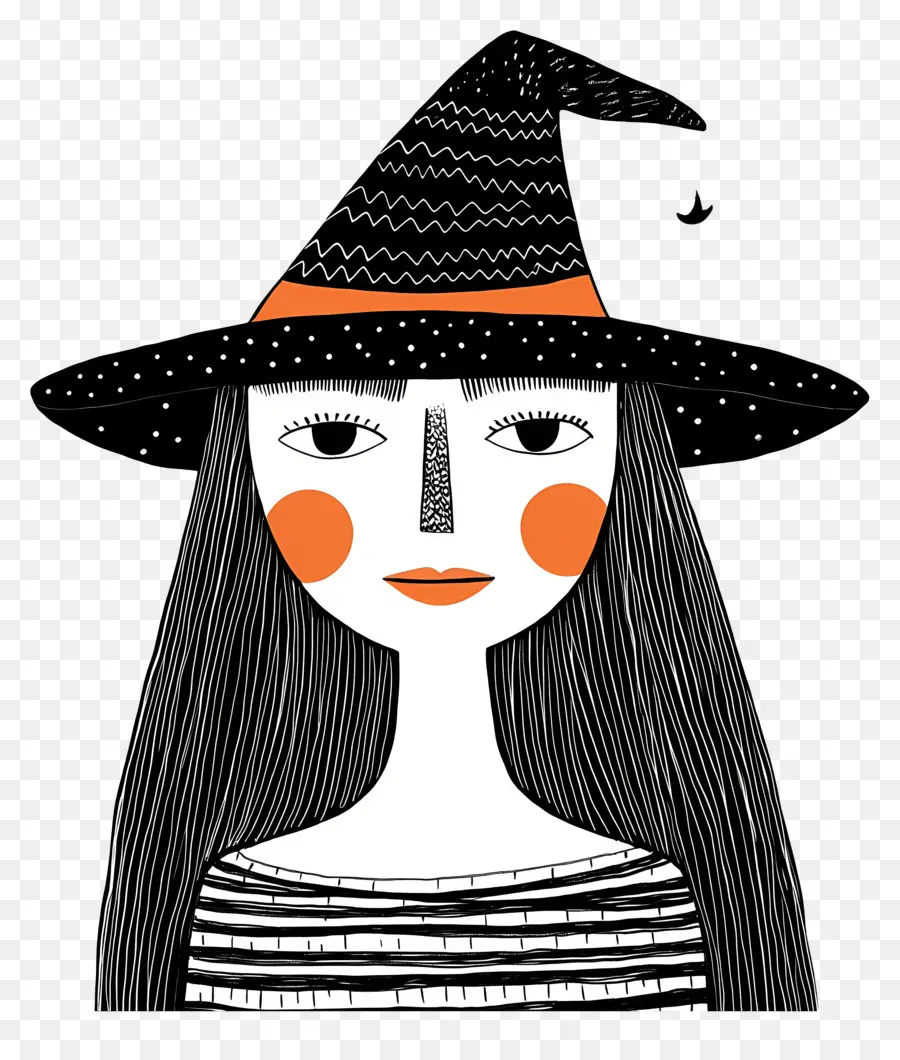 Sorcière D'halloween，Sorcière Avec Chapeau PNG