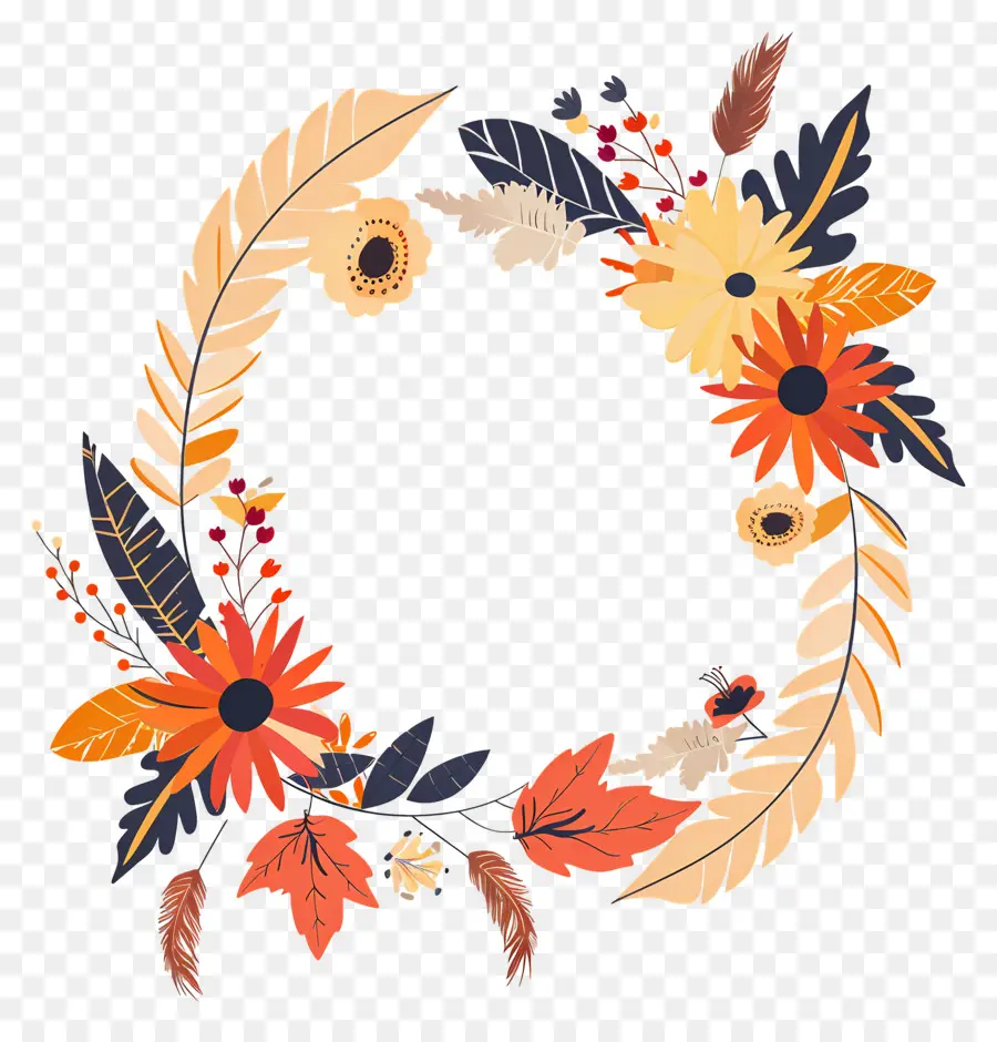 Couronne D'automne，Feuilles PNG