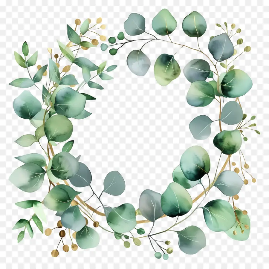 Couronne D'eucalyptus，Couronne Verte PNG