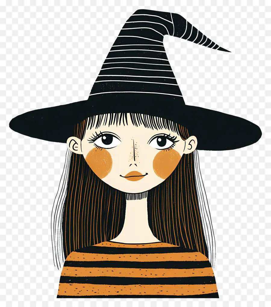 Sorcière D'halloween，Sorcière Avec Chapeau PNG