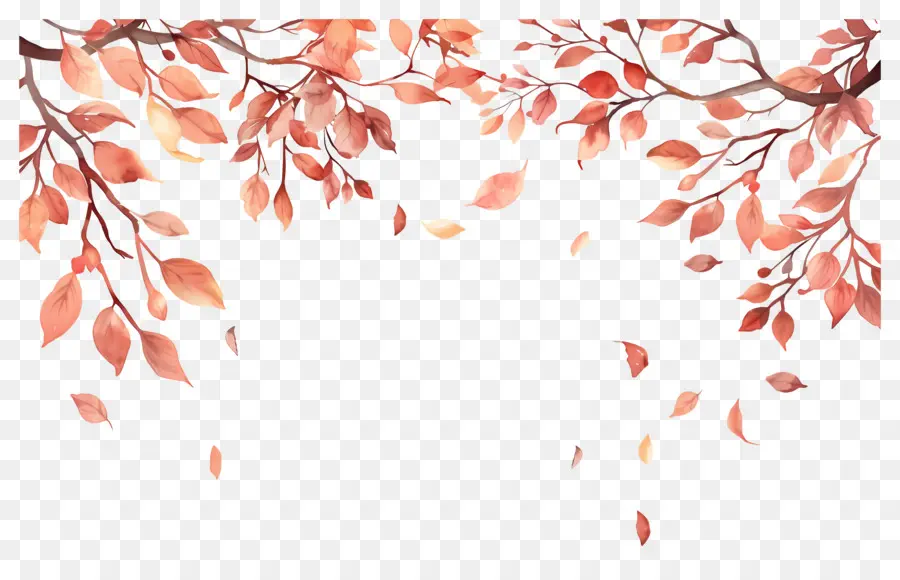 Feuilles Tombées，Branches D'automne PNG