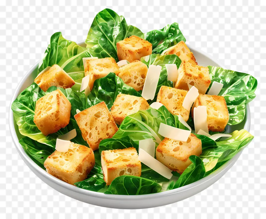 Salade César，Salade De Croûtons PNG