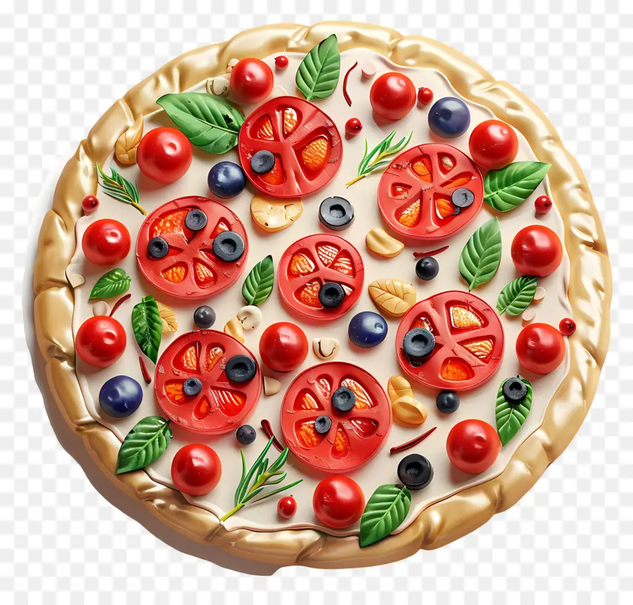 Pizzas 3d，Pizza Entière PNG