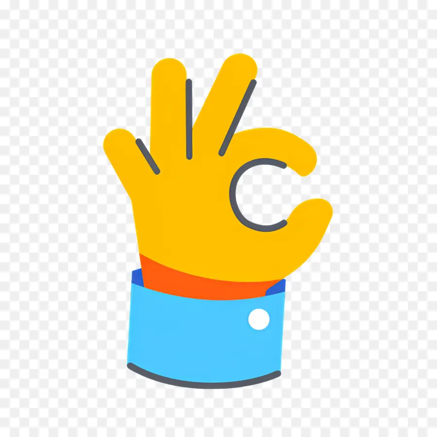 Emoji De La Main，Ok Geste De La Main PNG