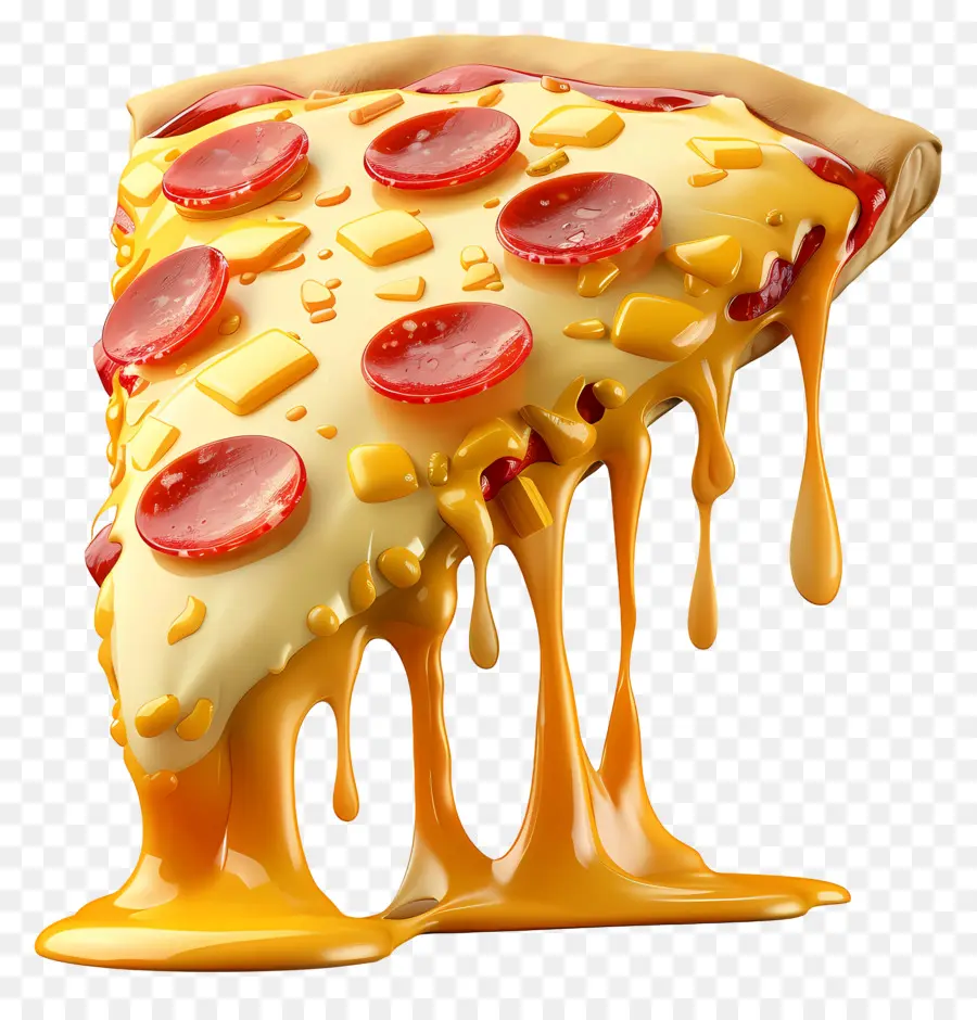 Pizzas 3d，Tranche De Pizza Au Fromage PNG