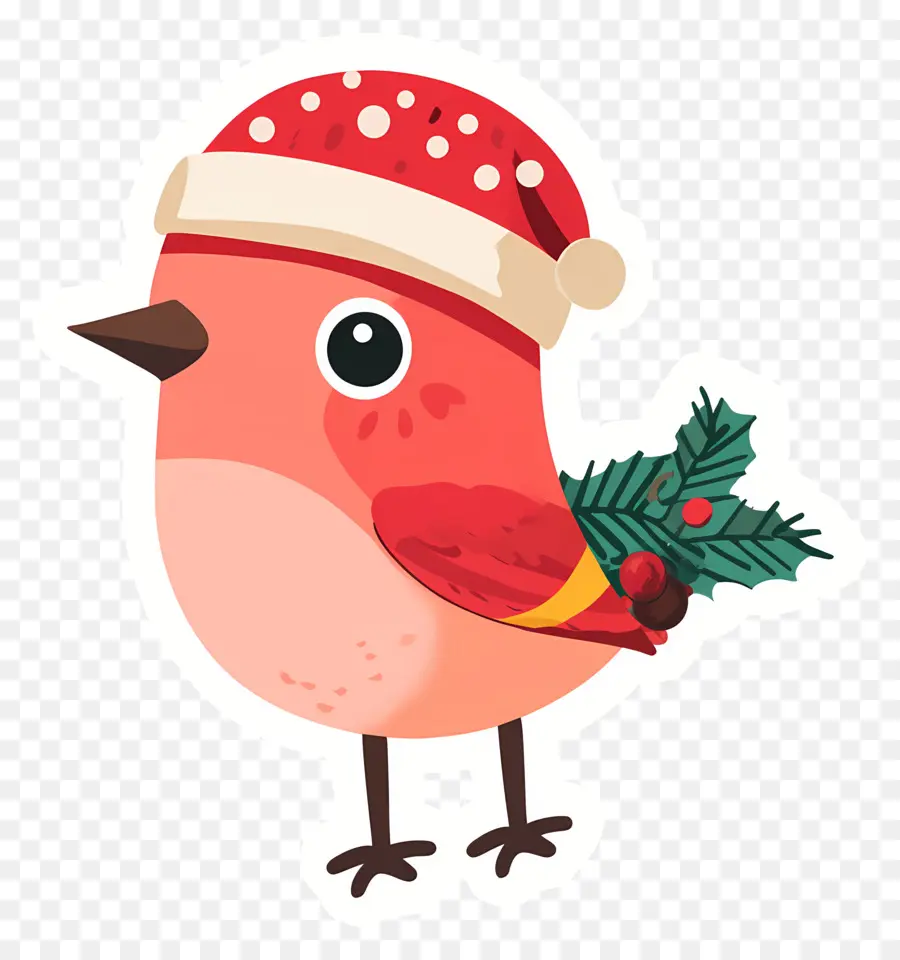 Oiseau De Noël，Oiseau Avec Bonnet De Noel PNG