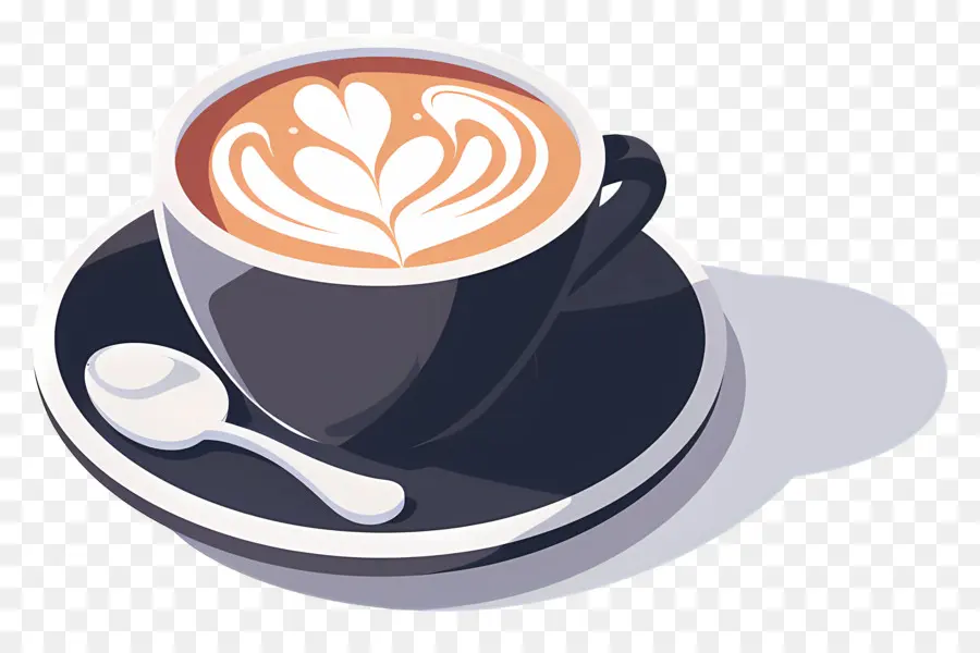 Café Cappuccino，Art Latté PNG