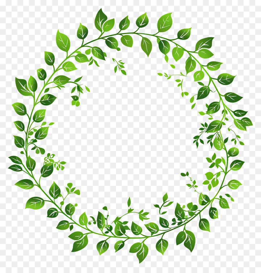 Couronne De Feuilles Vertes，Couronne Verte PNG