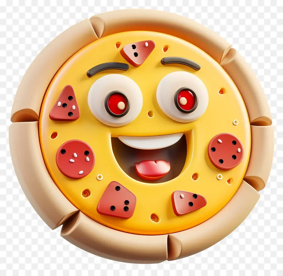 Pizza Mignonne，Visage De Pizza PNG