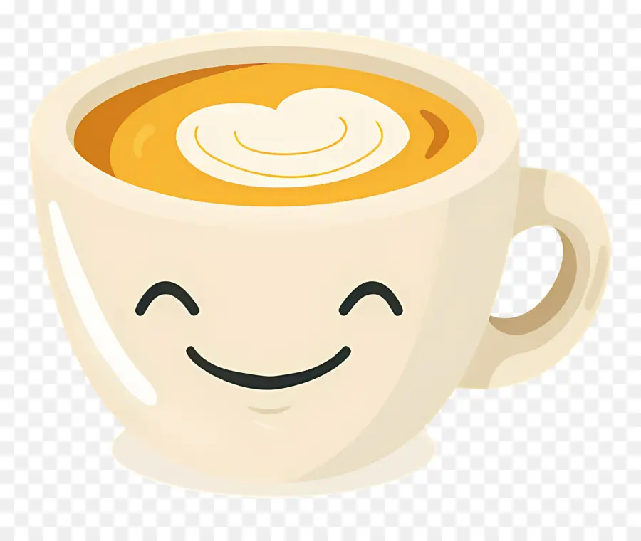 Café Kawaii，Tasse à Café Souriante PNG