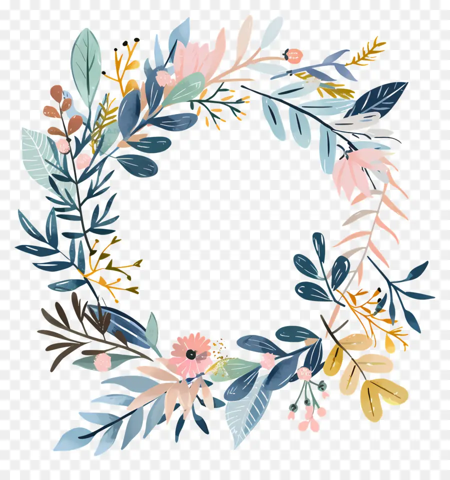 Couronne De Fleurs，Couronne Florale PNG