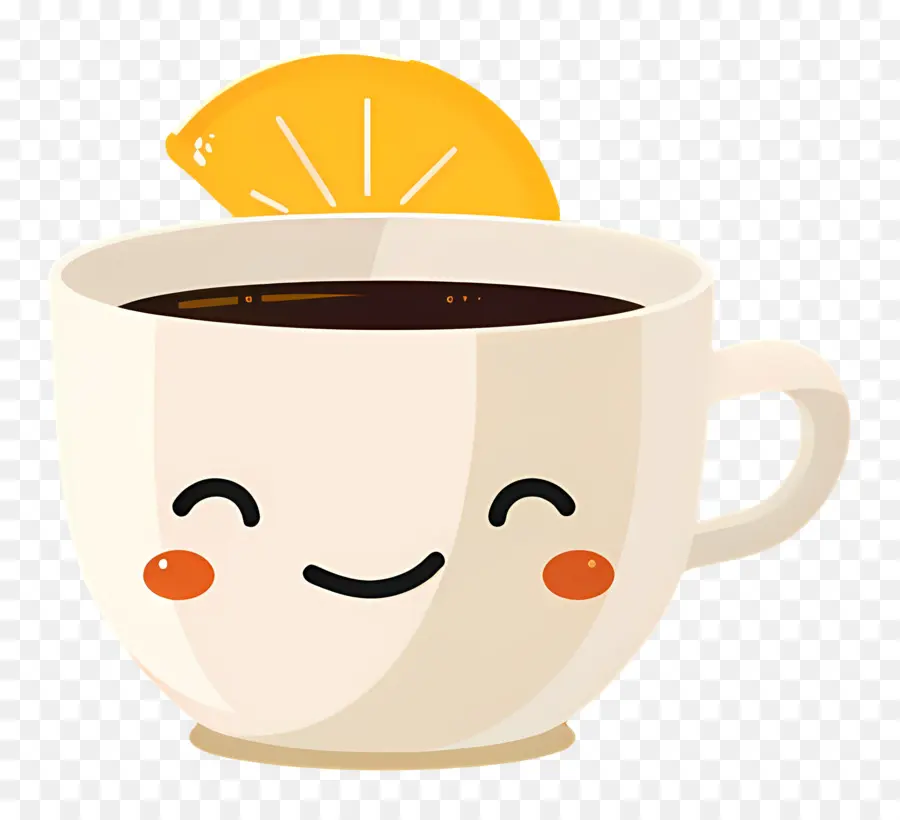 Café Kawaii，Tasse à Café Souriante PNG