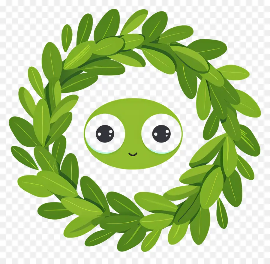 Couronne Verte，Couronne De Feuilles PNG