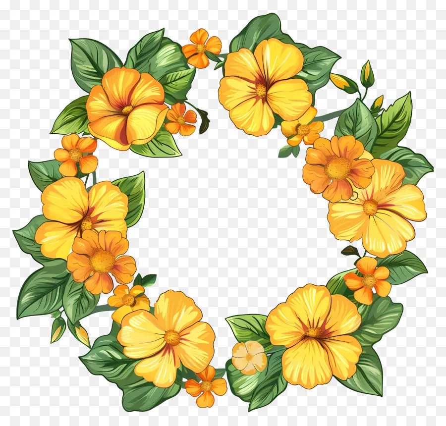 Couronne D'été，Couronne Florale PNG