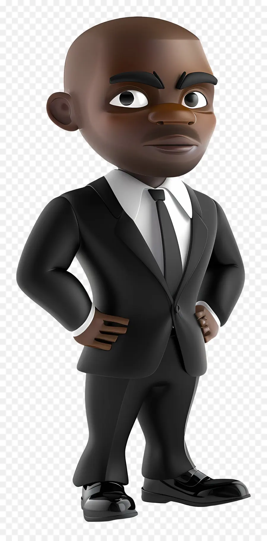 Homme D'affaires Noir，Homme De Dessin Animé En Costume PNG