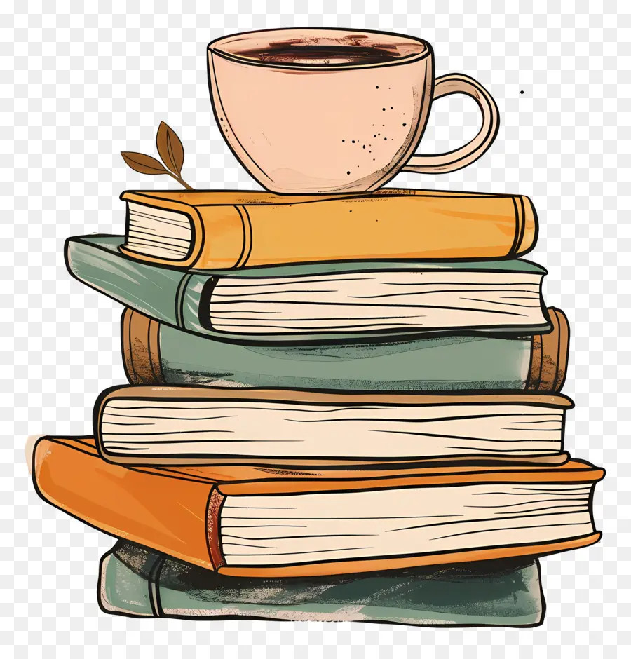 Livres Dessin，Livres Et Tasse PNG