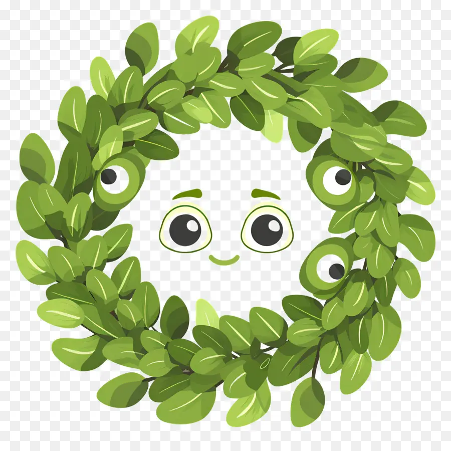 Couronne Verte，Couronne De Feuilles PNG