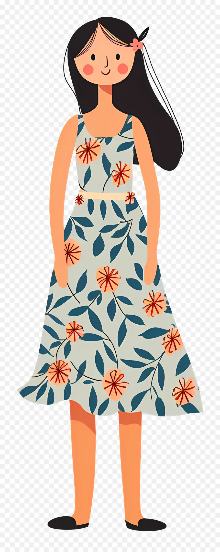 Belle Femme，Fille Avec Des Fleurs PNG