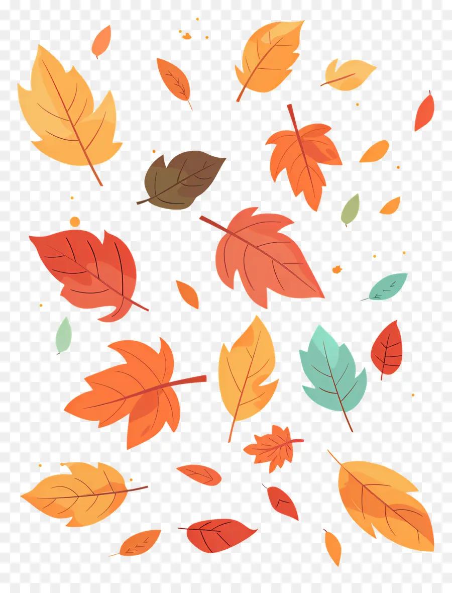 Feuilles D'automne Qui Tombent，Feuilles PNG