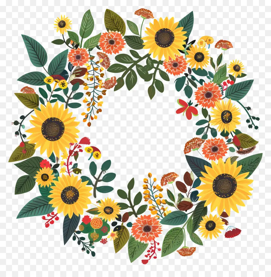 Couronne D'été，Couronne De Tournesol PNG