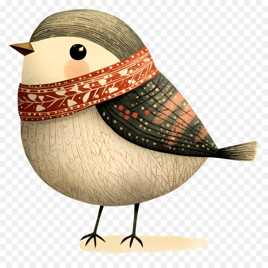 Oiseau De Noël，Oiseau Avec écharpe PNG