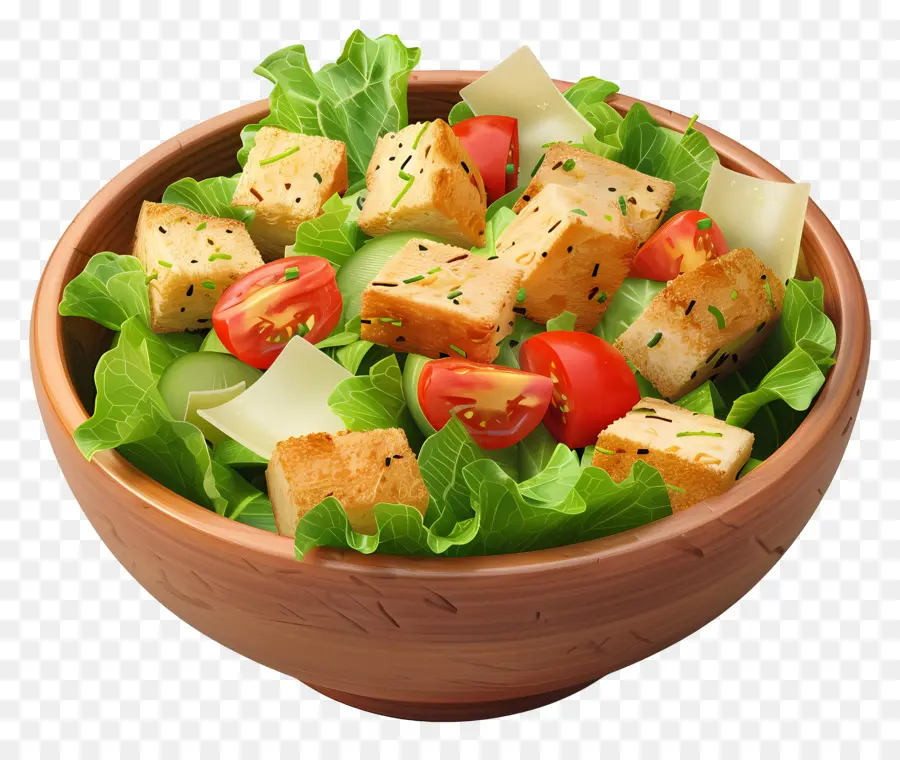 Salade César，Salade Au Tofu PNG