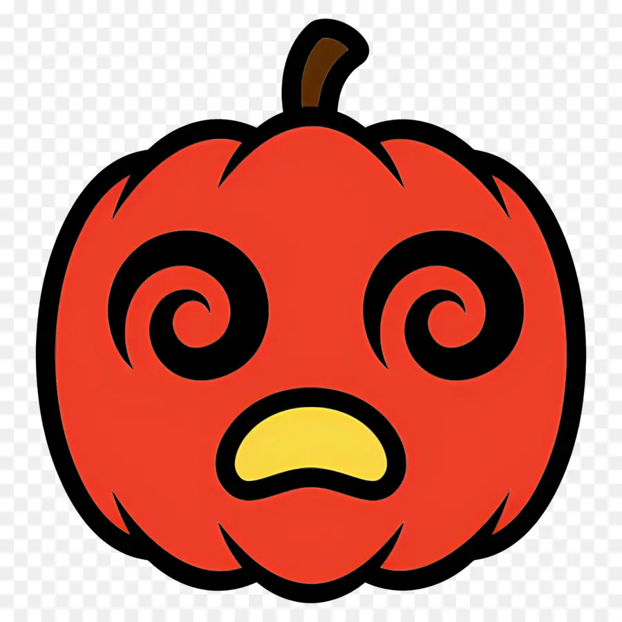 Citrouille D'halloween Effrayante，Citrouille Rouge PNG