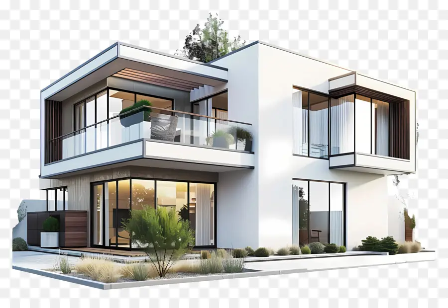 Maison 3d，Maison Moderne PNG