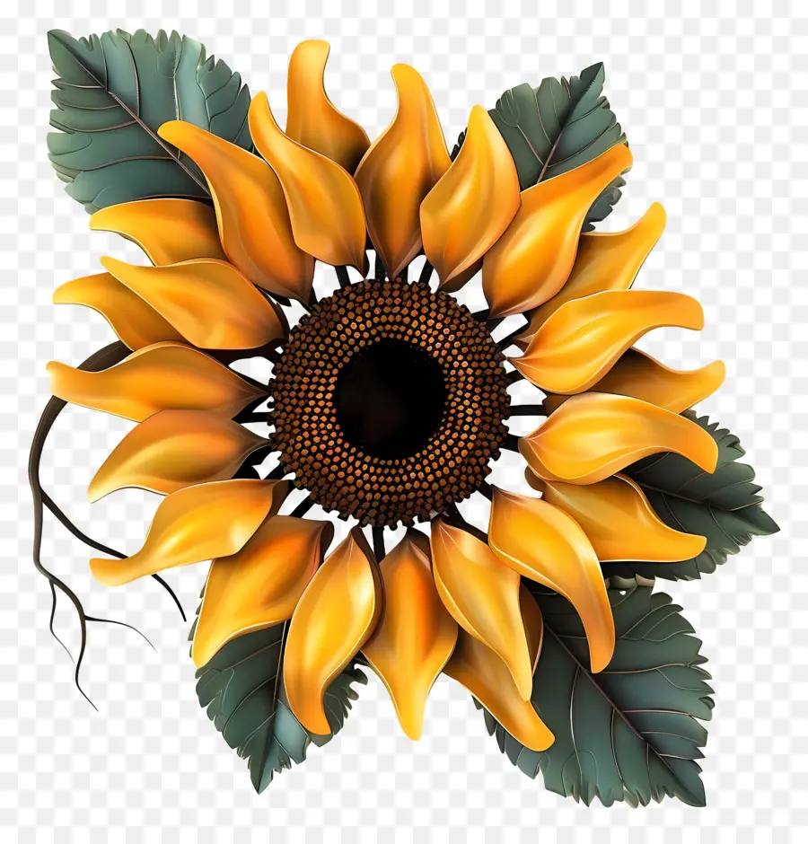 Fleur 3d，Tournesols PNG