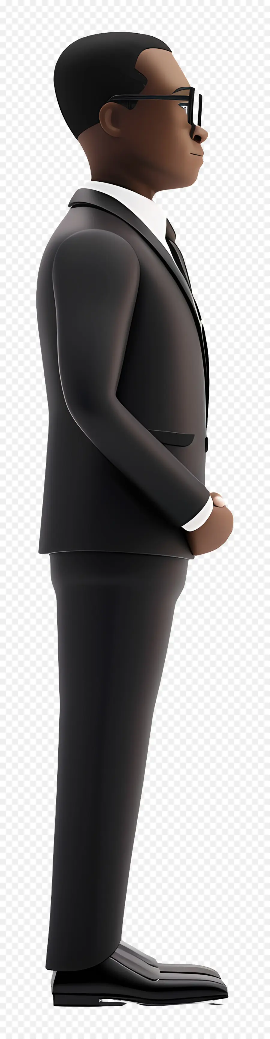 Homme D'affaires Noir，Homme De Dessin Animé En Costume PNG