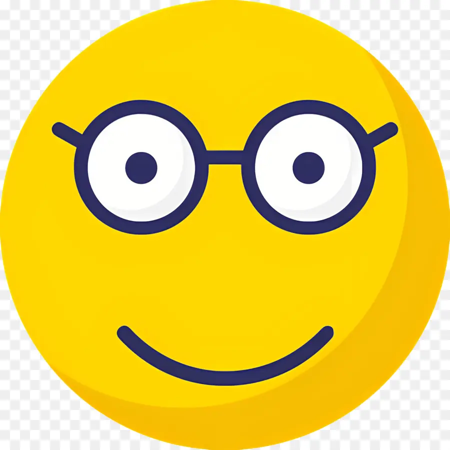 Emoji Nerd，Visage Souriant PNG