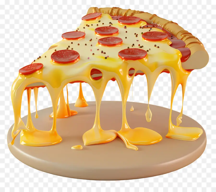 Pizzas 3d，Tranche De Pizza Au Fromage PNG