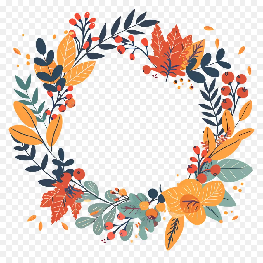 Couronne D'automne，Feuilles PNG