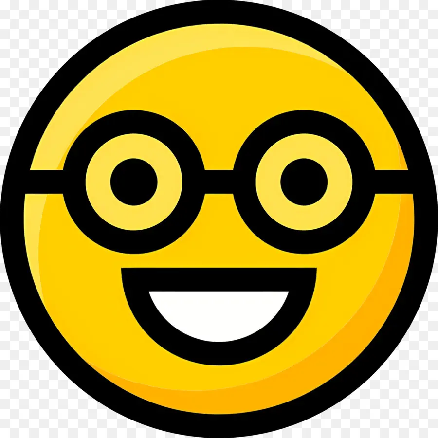 Emoji Nerd，Visage Souriant PNG