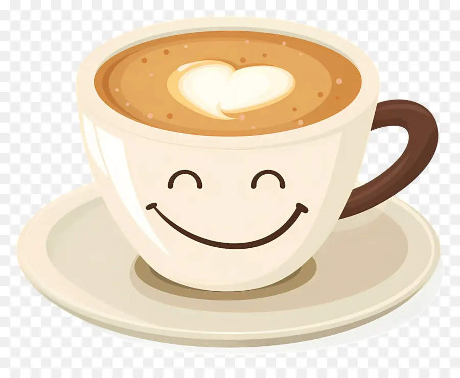 Café Kawaii，Tasse à Café Souriante PNG