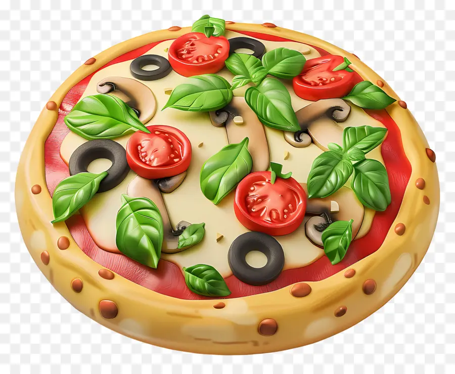 Pizzas 3d，Pizza Entière PNG