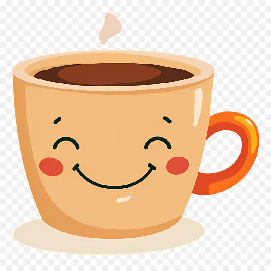 Café Kawaii，Tasse à Café Souriante PNG