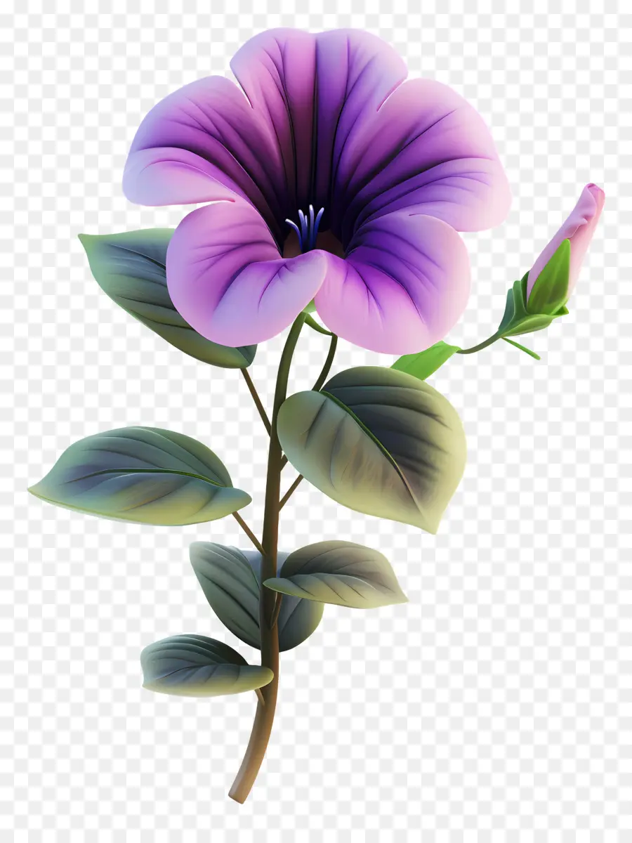 Fleur 3d，Fleur Violette PNG