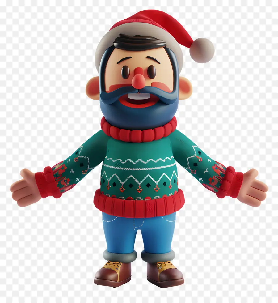 Homme 3d，Dessin Animé Père Noël PNG