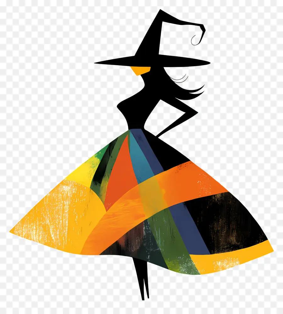 Sorcière D'halloween，Sorcière Colorée PNG