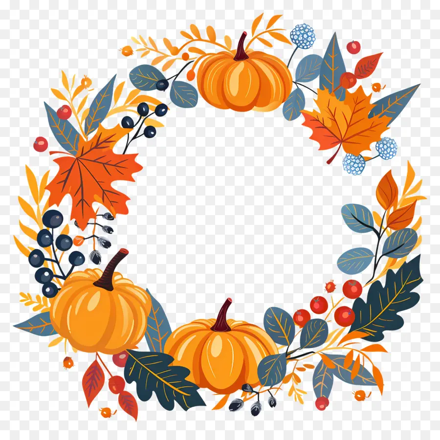 Couronne D'automne，Couronne De Citrouille PNG