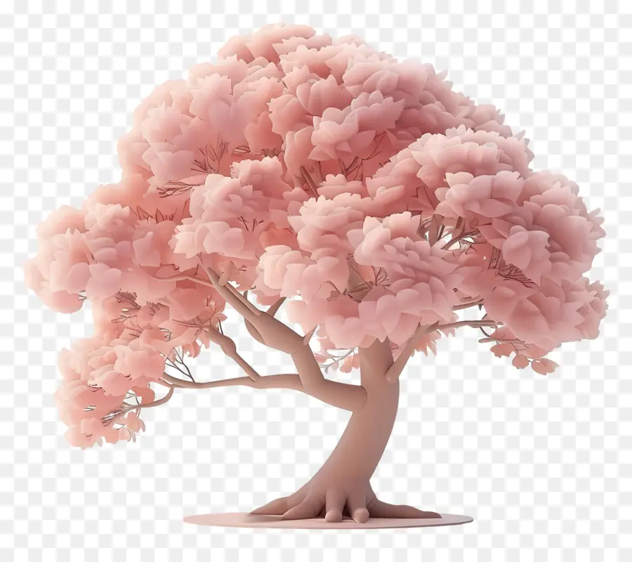 Arbre 3d，Arbre Rose PNG