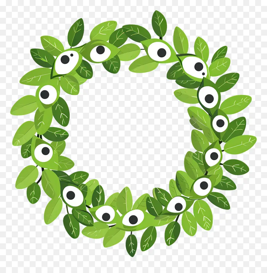 Couronne Verte，Couronne De Feuilles PNG