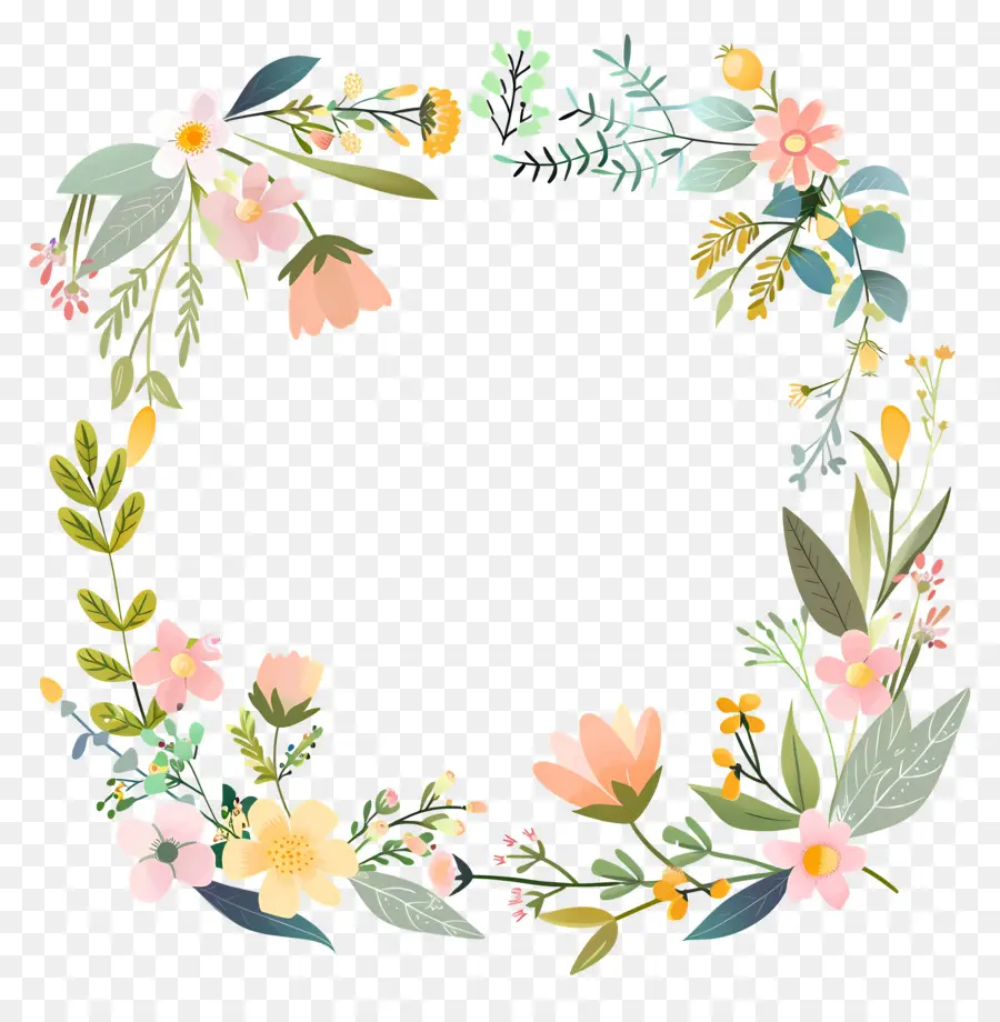 Couronne De Fleurs，Couronne Florale PNG