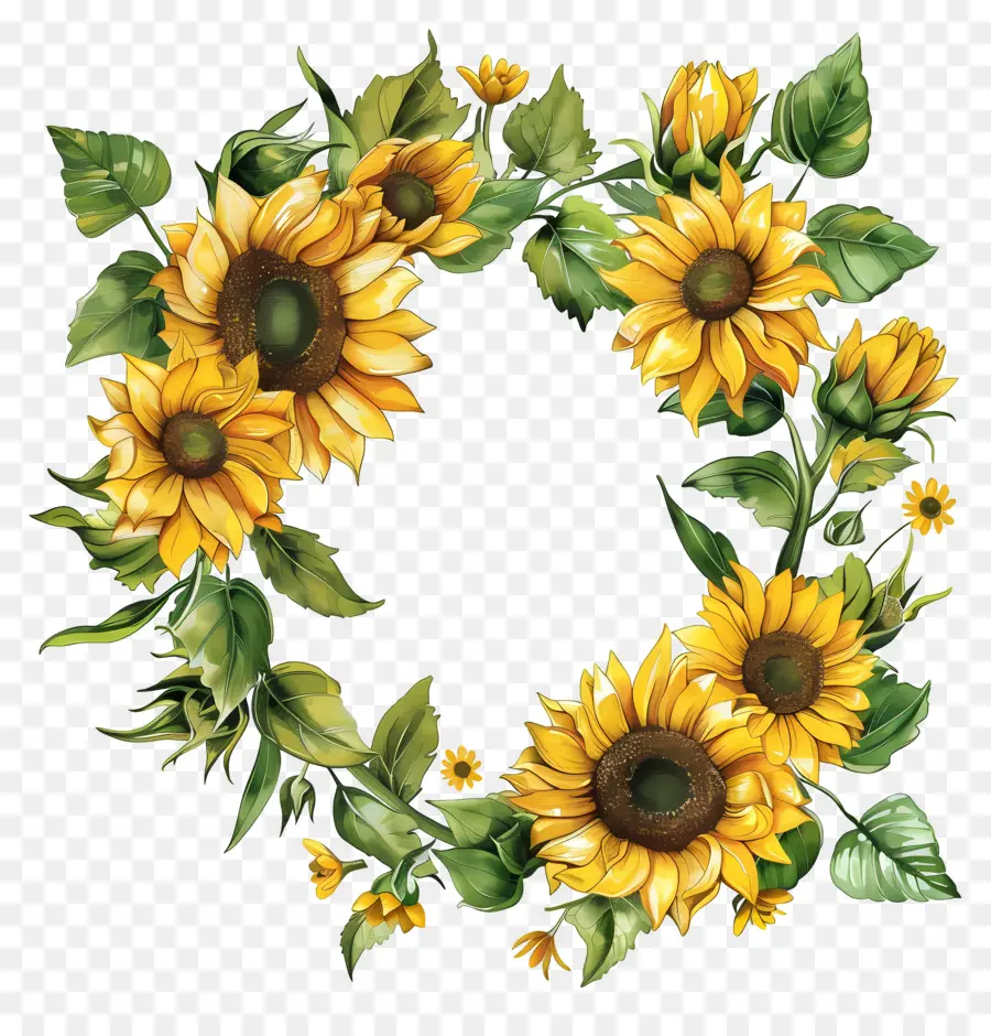 Couronne De Tournesol，Couronne PNG