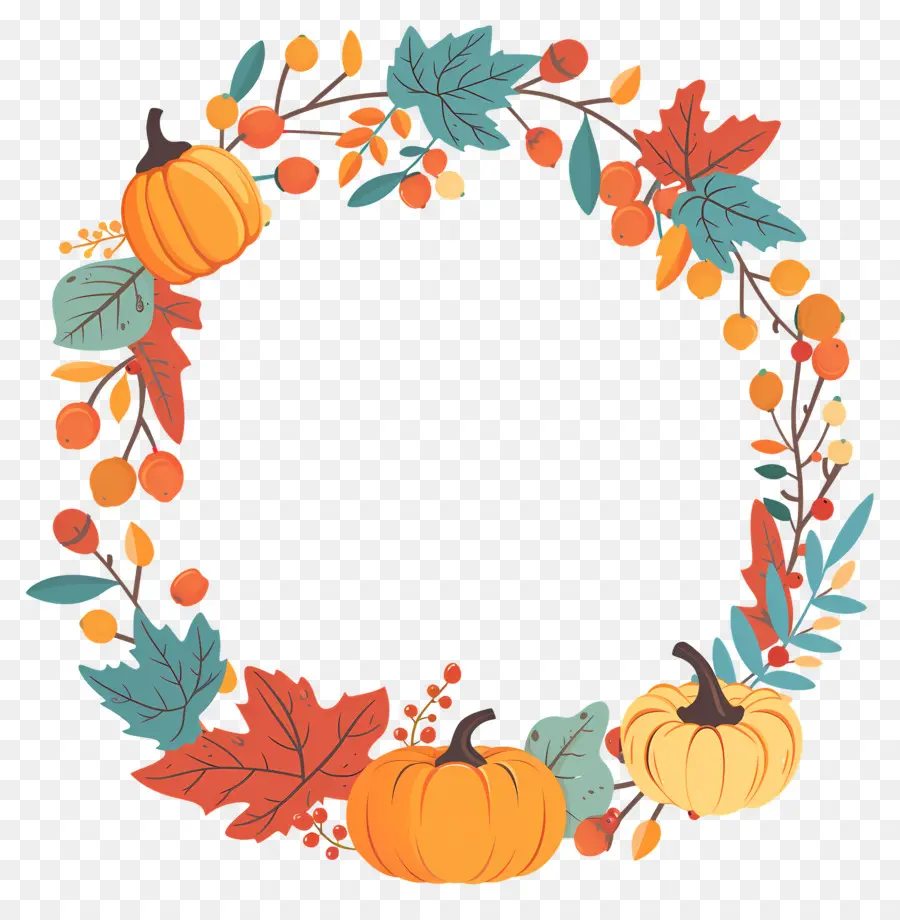 Couronne D'automne，Couronne De Citrouille PNG