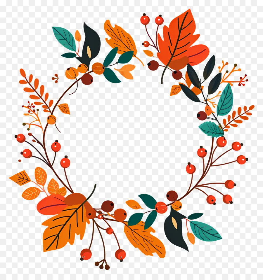 Couronne D'automne，Feuilles PNG