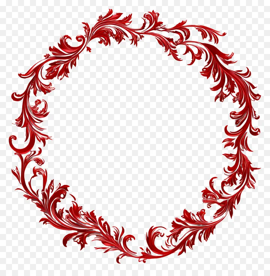 Cadre De Noël Rouge，Arche Florale PNG