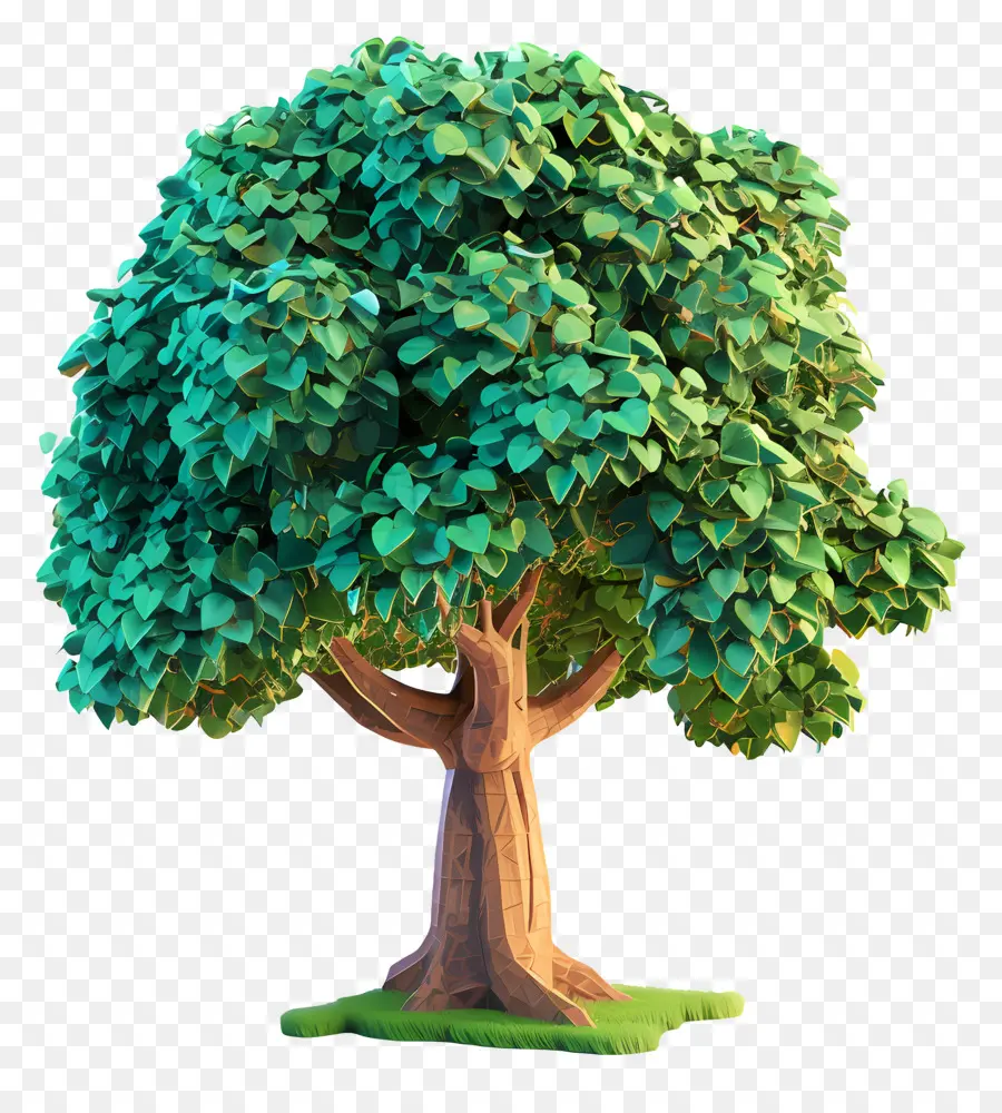 Arbre 3d，Arbre à Feuilles Vertes PNG